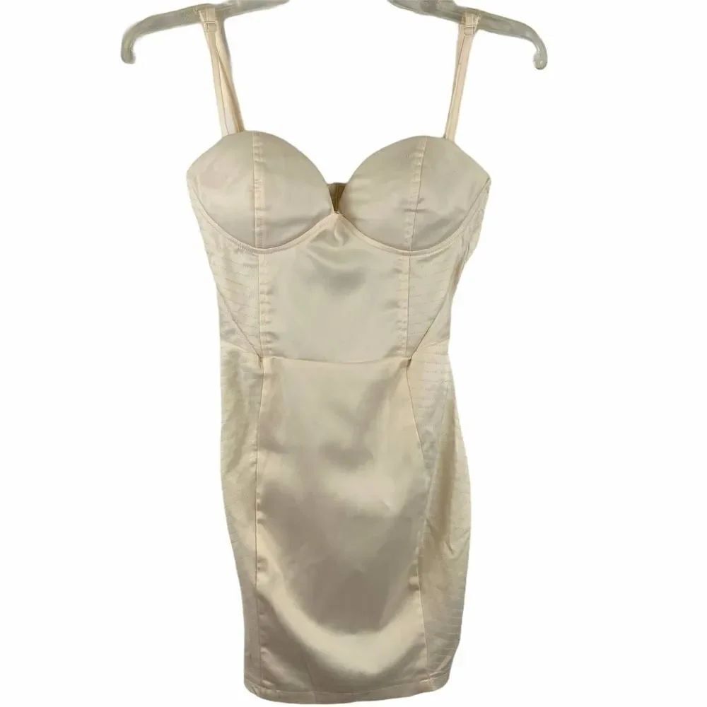 Tobi Bodycon Corset Top Ivory Dress Size Small